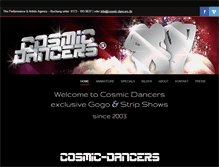 Tablet Screenshot of cosmic-dancers.de